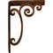 Ekena Millwork Avery Wrought Iron Bracket, (Single center brace), Antiqued Bronze 1 1/2"W x 5 1/2"D x 8"H BKTM01X05X08SAVABZ - alternate 4